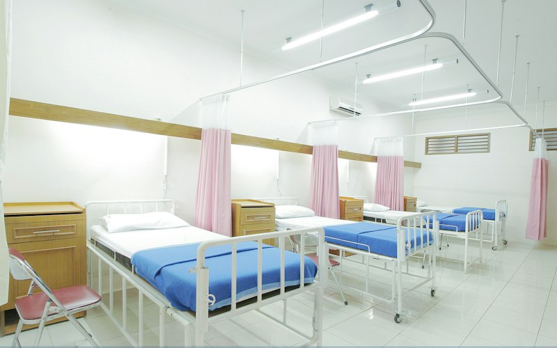 Clean medical facility ward
